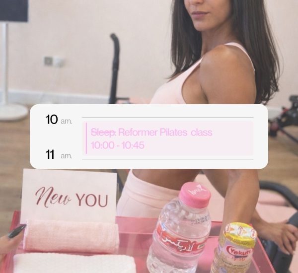Pink Minimalist Pilates Mobile Video